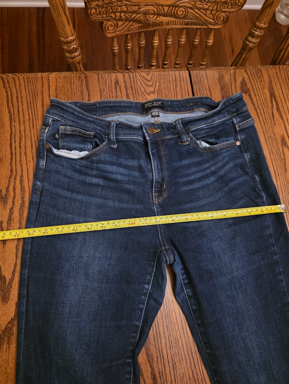 Judy Blue Women's Size 15 / 32W Dark Wash Straight Leg Jeans - Picture 8 of 9
